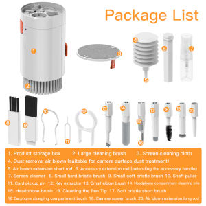 20-in-1 Digital Cleaning Kit Multifunctional Phone Cleaning Kit Screen Cleaner Port Cleaning Brushes Keycap Puller Phone Ma