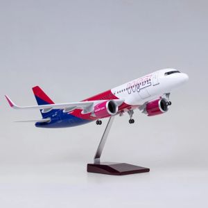 Wizzair Plane Model 47cm 1/80 Aircraft Model A320 Neo Wizz Airplane Diecast Toys For Aviation Enthusiasts Collectible Miniatures