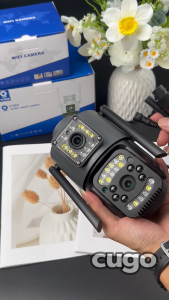 กล้องวงจรปิด V380 Pro Dual Lens CCTV Camera 360° สมาร์ท Full HD 8MP Outdoor WIFI เชื่อมต่อโทรศัพท์มือถือ กันน้ํา เสียงสองทาง Infrared night vision การตรวจจับการเคลื่อนไหว กล้องวงจรปิดระยะไกล