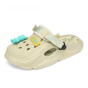 NB CROSS | NB Cross Womens Themed Slippers Thick Bottom Comfortable Outdoor Casual EVA Material Round Toe Mid Heel Pure Color Sandals