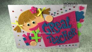 Great Teacher Greeting Card Crafting DIY Handmade Teachers Day Gift