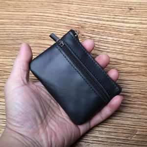 Genuine Leather Mini Change Moneybag Top Layer Cowhide Zipper Handmade Retro Small Coin Bag Simplicity Coins Holders Pouches
