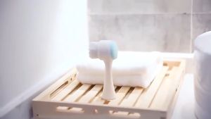 Alat Pembersih Sikat Wajah 3D 2 Sisi Silikon Brush Pencuci Muka Pijat  Alat Kecantikan Wanita Barang Unik Murah Lucu SH T46