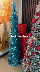 Christmas Tree 4FT/5FT/6 FT Collapsible Sequin Artificial Xmas Tree for Home Party Christmas Decor