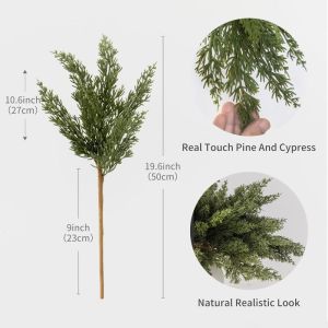 1/5 Pcs Artificial Plants Leaves Mini Branches Christmas Tree Party Home Table Vase Scrapbook Holiday Garden DIY Decorative Prop