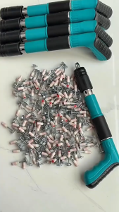 Free 220 Nails Nail Gun Heavy Duty Nail Gun Power Tool Concrete Nail Gun Manual Mini Steel Silent Wall Ceiling Nail Punch