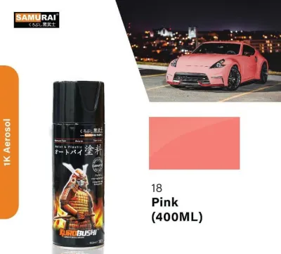 SAMURAI SPRAY PAINT Standard Colours Paint Aerosol Cat Spray Tin Matte Black Cat Motor Cat Kereta
