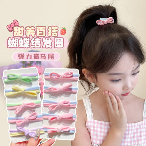 High Elasticity No-Seam Butterfly Knot Hair Ties for Girls Baby Girls Hair Bands Candy Colored Hair Bands Non-Damaging