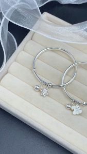 Lắc tay Cho Bé Bạc Ta Nguyên Chất S99 Mix Charm Chính Hãng Bạc Hiểu Minh LTE570