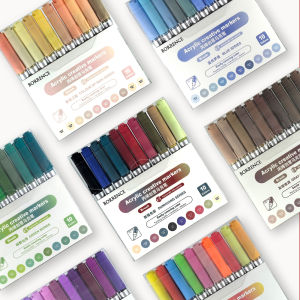 Borrence Acrylic Brush Markers Set 10Pcs/Box 120 Colors Soft Head School Supplies Automatic Ink Control System Paint Art Markers