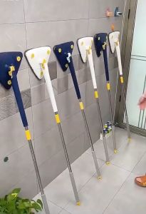 360° Rotatable Mop With Squeezer Free Hand Self Wash Lazy Mop for Floor Cleaning Walls Glass and Ceiling Sewage Separation Wet and Dry Self Wash Triangle Mop Rotatable Cleaning Mop