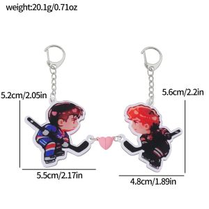 Bandai | 2pcs Apex Showdown Acrylic Couple Keychain Set Cute Charms Backpack Key Rings Couple Gift