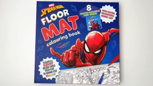Marvel Spiderman Floor Mat Colouring Book For Kids To Color With Double-Sided Poster Box Set