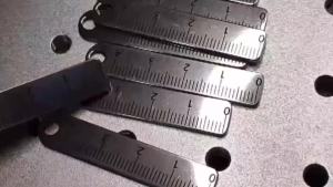 High Quality Portable Stainless Steel Mini Ruler Anti-Lost Small Metal Ruler with Keychain Mini Straight Ruler School