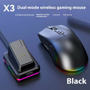 NexusClick Dual Mode Wireless Gaming MouseLightweight RGB Backlit Magnetic Charging Dock DPI Adjustable Ergonomic for Laptop PC