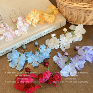 Dopamine Colored Flower Earrings Womens Exaggerated Yellow Summer Beach Vacation Style Drop Earrings Fashion Jewelry