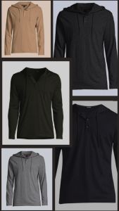 kaos polos pria lengan panjang model hodie kupluk atau bertopi memiliki tiga kancing di depan untuk bertani memancing dengan variasi warna hitam army putih navy kulitas distro