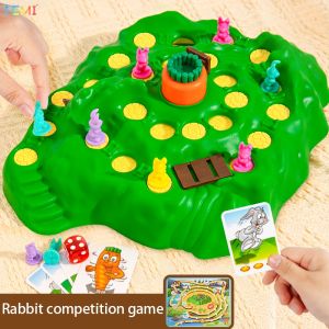 TEMI Funny Bunny Trap Board Games Puzzle Interactive Early Learning Card Games Kids Toys Family Games Venturing Rabbits Trap