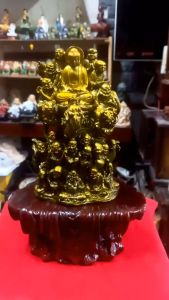 TƯỢNG PHẬT TỔ NGỌA RỒNG CÙNG 18 VỊ LA HÁN ( size lớn cao 20cm)