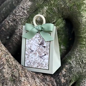 10pcs Wedding Accompaniment Candy Box / Creative Forest Small Gift Boxes / Party Birthday Supplies Gift Box With Wooden Ring
