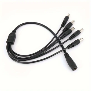 5.5 x 2.1mm 1 Female to 2 4 8 Male DC Power Splitter Plug Cable Adapter 12V For CCTV Home Security Camera Accessories DVR LED