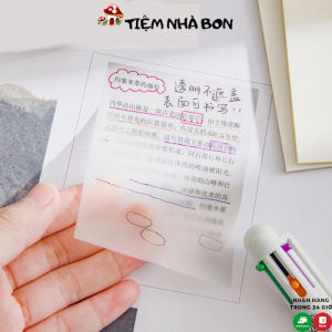 Set 50 tờ giấy note Giấy ghi chú trong suốt chống thấm nước tiện dụng cho trường học/ văn phòng