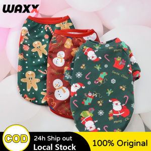 Pet Santa Clothes Dog Cat Christmas Clothes Santa Claus Design Shirt Printed Sweater Pet Xmas Gift