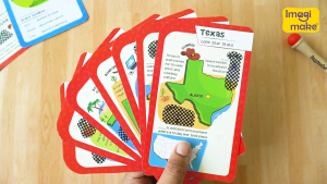 Imagimake Mapology USA Flash Cards | Learn states and facts of United States | Ages 8-12 | Fun Facts Educational Toy for Kids | Gift for Kids and Birthdays
