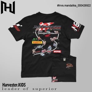 Kaos Anak Laki-laki HARVESTER GP Mandalika Hitam Usia 2-12 Tahun