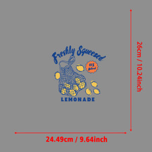 Freshly Squeezed Lemonade Print Design Iron-on Transfer For Clothing DIY Washable T-shirt Thermal Sticker Patches Applique