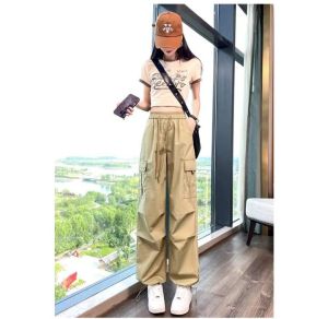 Celana Cargo Panjang Anak Umur 7-13 Tahun Perempuan Gaya Korean Style Terbaru