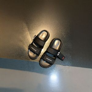 Y3 Summer Trendy Mens Sandals Soft Bottom Beach Slippers Magic Tape Thick Heel Fashionable Breathable Half Slippers