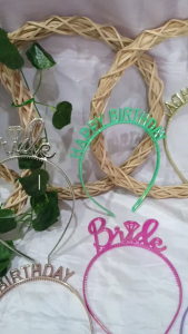 Mahkota bridal shower/ bando bride to be Hiasan Kepala Happy Birthday Ulang tahun
