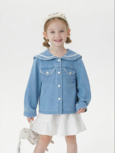 Marc&Janie | Cheerful Sailor Collar Girls Jeans Jacket