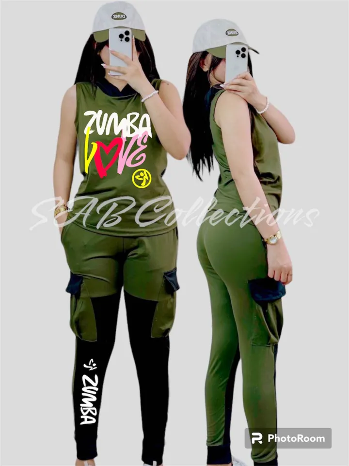 ZUMBA OUTFIT HODDIE TERNO CARGO PANTS COTTON