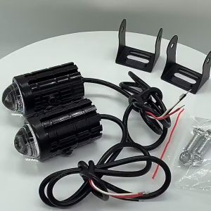 2pcs Laser Foglamp D2 Superbright High Low Mini Driving Lampu Tembak Laser 2 Warna Lampu Sorot Motor