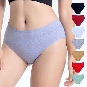 High Waist Pure Cotton Triangle Womens Underwear Large Size Briefs Comfortable Breathable Ladies Panties Retro Style