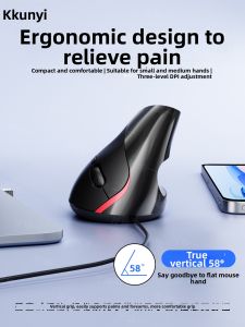SiliconPower | Ergonomic Vertical Silent External Wired Mouse
