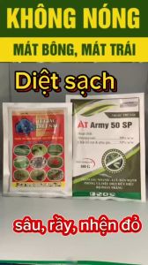 Tê giác diệt sâu + AT Army 50SP: Phòng trừ sâu ăn bông sâu đục trái rệp sáp bọ trĩ rầy xanh rầy phấn nhện đỏ