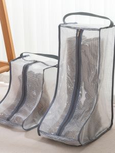 Transparent Waterproof Boot Storage Bags Dustproof Shoe Protection Covers Moisture Proof Long Short Boots Organizing Pouches