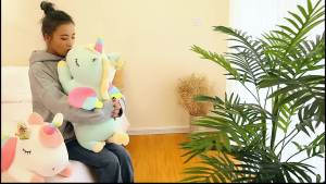 ตุ๊กตายูนิคอร์น พร้อมส่ง ขนาด 30cm x 53cm ตูน ขนาดของ น้ำเปล่า สำหรับเล่น ของขวัญ