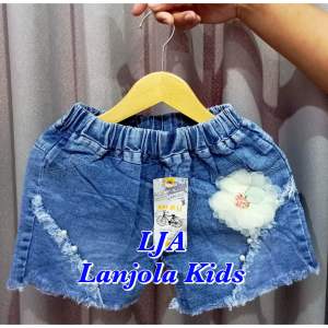IMPORT PREMIUM /// CELANA PENDEK HOTPANTS JEANS RENDA ANAK PEREMPUAN USIA 1-6 THN RANDOM TERBARU // BAWAHAN CELANA JEANS PENDEK ANAK CWEK TERLARIS lanjola kids