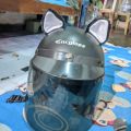 Buat Helm Telinga Kucing isi 2 Bulu korea sepasang kiri kanan harga murah berkualitas telinga kucing helm buat cewe lucu imut semua jenis helm tinggal pasang ada perekatnya. 