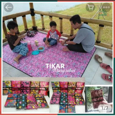 Tikar piknik lipat simpel mudah di bawa