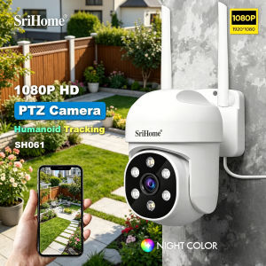 Srihome Wireless Monitoring Camera PTZ AI 1080P Home Security Camera Night Vision Human Detection Video Surveillance CCTV SH061