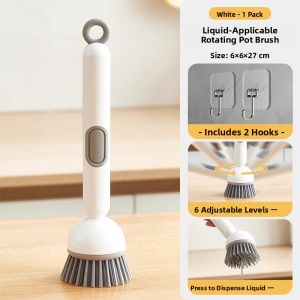 SIVASS | Non-stick Oil Dish Brush with Long Handle Rotatable