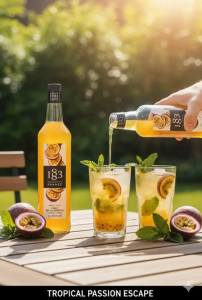 1883 MAISON ROUTIN Passion Fruit Syrup 1L - Bold Tropical Flavor