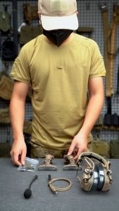 FMA & FCS AMP Tactical Headset Communication: V60 PTT Upgraded Hiking Camping Noise Reduction Headset