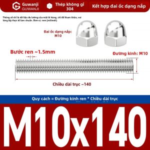 GUWANJI | Bộ Ốc Vít và Đai Ốc Thép Không Gỉ 304