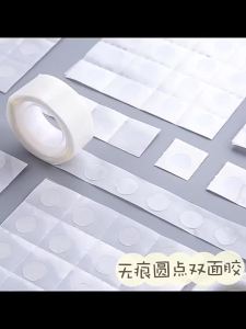 No Trace Double-Sided Dots Glue Transparent Round Tape Pop Mart Doll Adhesive Stickers  Balloons Party Wedding Decor